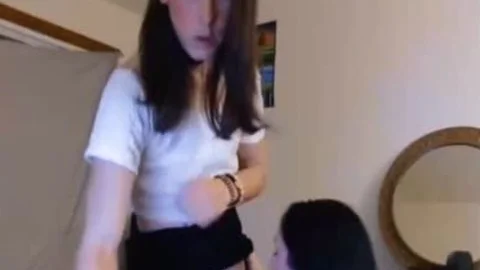 Transsexual wearing uniform ass to mouth on webcam