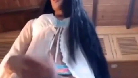 fine tranny latin chick Strokes Her Shecock