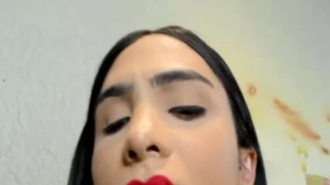 TS Yasmin Dornelles Chokes Her Monster 10-Pounder while Taking A dildo Up Her booty