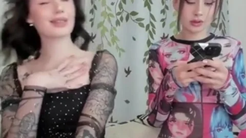 adorable Petite Russian Trans sweethearts With Tattoos Have fun On cam