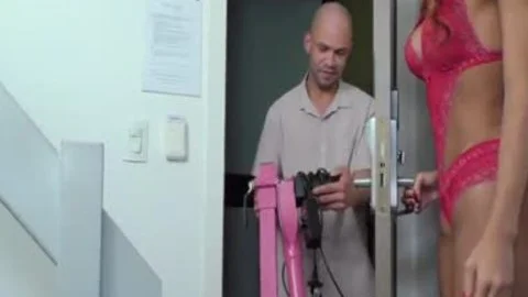 throbbing Tittied Ginger ladyboy Jean Gray gets Creampied By A Sex Machine Expert