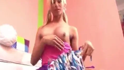 blonde Brazilian TS lady-twink Hooker get unfathomable butthole sex By young lad