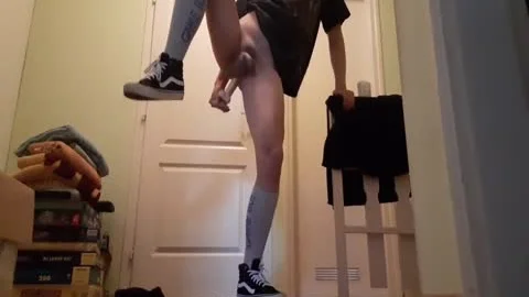 Sporty Femboy Trains Herself hardcore