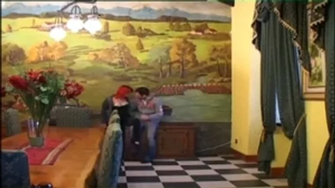 tranny With Red Hair receives throatful love juice
