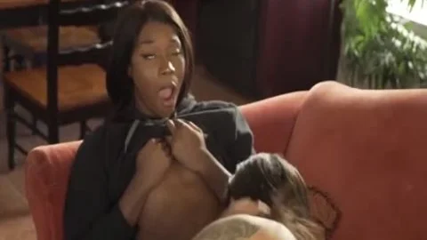 nice-looking gigantic knob ebon Femboy receives Sucked Off