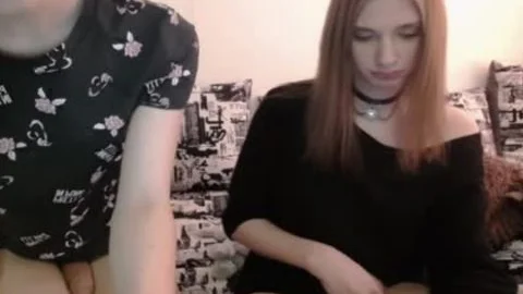 Two young Beauties sheboys engulf And jerk off On cam