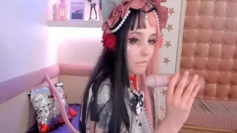 tgirl Cosplayer Puts Rubber weenie Up To The throat
