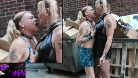 kinky Goth Trans-lesbian Public thrashing PDA Striptease