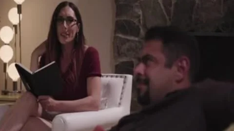 excited TS Melanie Brooks Let guy Enjoys sucking Her Hard Shecock