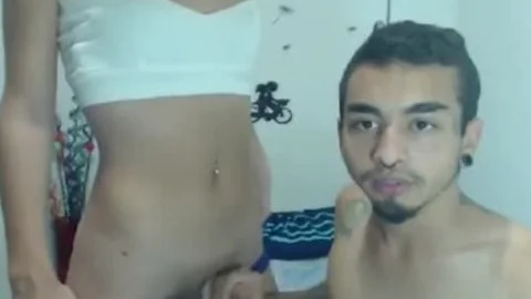 Studly teen fucks A sexy tgirl