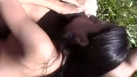 perfect blowing In 69 Pose In The Garden