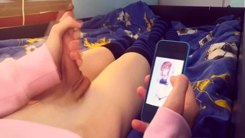 Femboy Has A wild Messy ball cream flow whilst Watching 18GB Of hentai