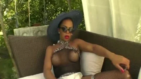 tranny Nefertiti With Her large penis Breaks Her bondman's wazoo B