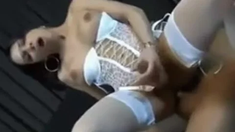 ladyboy Sara Freitas Is attractive In White underware nailing Her boyfriend