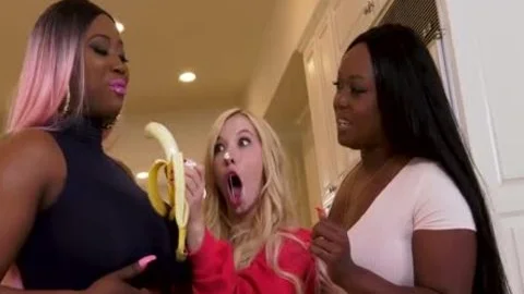 Kenzie Reeves, Jayden Starr & Victoria Cakes Interracial lesbo Sex
