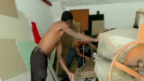TS Bombshell Luana Costa gets Railed By Construction Workers Till she Cums