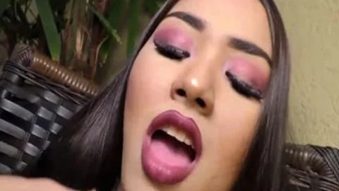 horny young tranny Mayna Santini gets Her Shecock Sucked And wazoo Stuffed