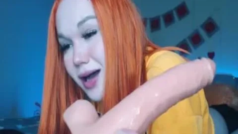 18yo Redhead teen shemale biggest dildo