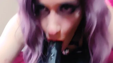 CD Kitten Milksop Playing With darksome fake penis