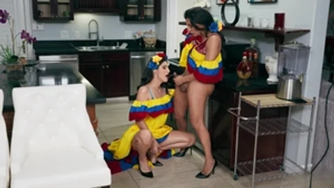 Trans Angels: Cum-Hungry Jessy Gobbles Deepthroat Blowjob