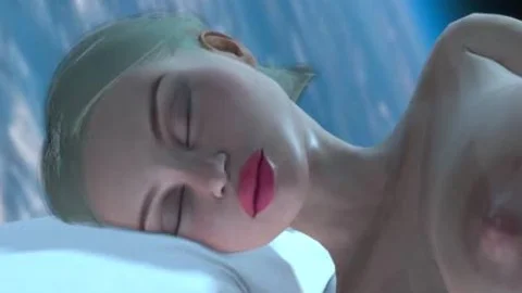 nasty Sci-fi Android Dickgirl Plays With A nasty lusty blonde In The Space Station