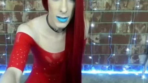 Sick Redhead t-girl Plays With ass And 10-Pounder Games